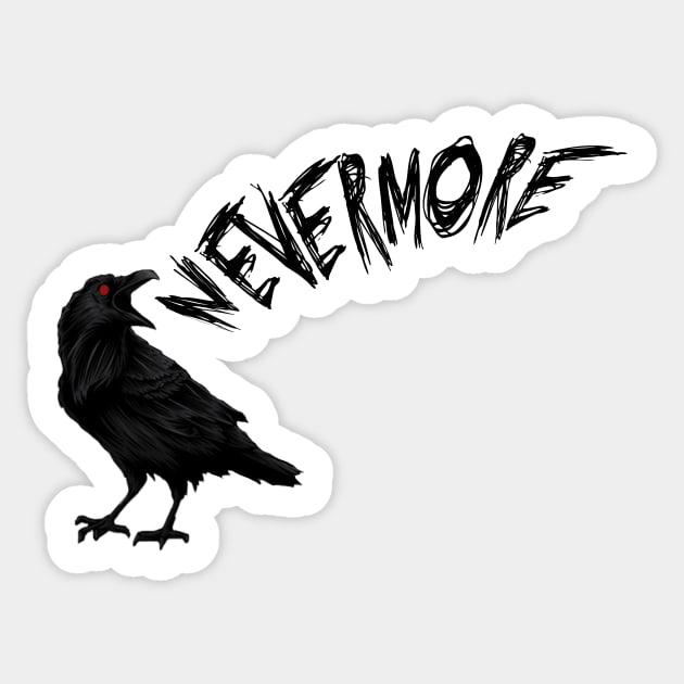 Nevermore Sticker by Zefkiel